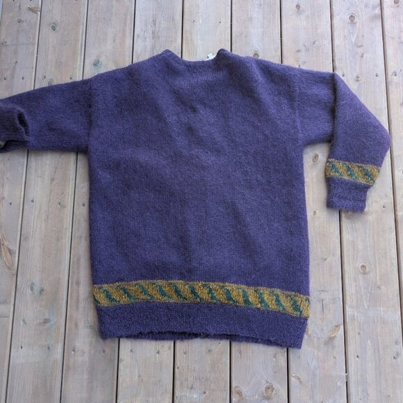 Vintage 1993 Susan Bristol Mohair Blend Floral Pattern Cardigan Size Large - Picture 11 of 11